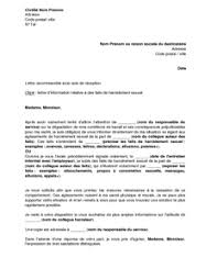 Les agissements d'un collègue ou de votre manager vous mettent dans une situation gênante ou embarrassante. Exemple Gratuit De Lettre Information Faits Harcelement Sexuel Part Un Collegue Adressee A Employeur