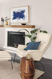 Aidan Leather Chair Ottoman Modern Accent Lounge Chairs Modern Living Room Furniture Room Board Modern Furniture Living Room Luxury Office Chairs Quality Living Room Furniture