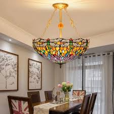 In my dining room, i would like to install a ceiling light in the center of the room. High End Stained Glass Lamps Living Room Dining Room Study Bar Chandelier Tiffany Baroque Bedroom Lamp European Style Anti Chandelier From Beypan1213 469 25 Dhgate Com