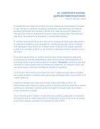 De una obra sobre instituciones políticas en la que el autor. Doc El Contrato Social Juan Jacobo Rousseau Victor Lobato Academia Edu