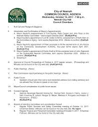 City of Neenah COMMON COUNCIL AGENDA