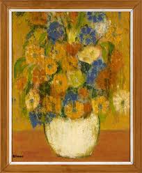 Sold at Auction: ELMER NEEDHAM, ELMER NEEDHAM, Flowers in Retrospect, oil 