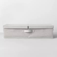 Find bedroom storage products at low prices from target. 24 75 X12 75 X6 5 Underbed Fabric Bin Light Gray Made By Design Fabric Bins Made By Design Closet Storage Systems