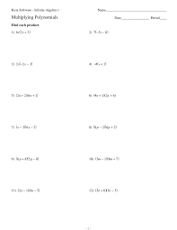 This monomials worksheet is a good resource for students in the 5th grade, 6th grade, 7th grade, and 8th grade. Algebra Worksheet Multiplication