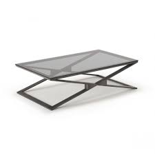 Set the right mood in your space with the solid oak and black metal novato coffee table, ideal for the modern living rooms and offices. Kesterport Camille Glass Coffee Table Grey Glass Pewter Frame