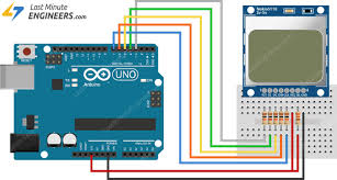 Wiring the lcd in 4 bit mode is usually preferred since it uses four less wires than 8 bit follow the diagram below to wire the lcd to your arduino: In Depth Interface Nokia 5110 Graphic Lcd Display With Arduino