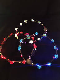 Light Up Flower Crown Led Flower Crown Wreath Etsy