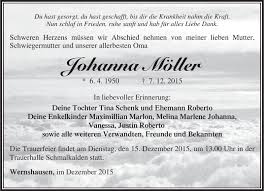 Johanna möller is on facebook. Traueranzeigen Von Johanna Moller Franken Gedenkt De