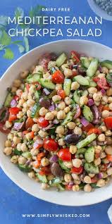 Mediterranean Chickpea Salad Vegan Simply Whisked Recipe Bean Salad Recipes Easy Mediterranean Diet Recipes Mediterranean Diet Recipes