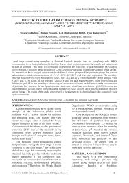 Biomedik dari pascasarjana ui di tahun 1999. Pdf Effectivity Of The Jackfruit Leaves Infusion Artocarpus Heterophyllus L As A Larvacide To The Mortality Rate Of Aedes Aegypti Larva