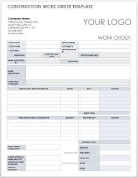 Subscribe to the free printable newsletter. Free Construction Work Order Templates Forms Smartsheet