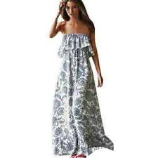 Laccio stringi vita a righe bianche e nere. Vestito Donna Lungo Blu Spalle Scoperte Primavera Estate Sexy Moda 2019 Bianco Ebay