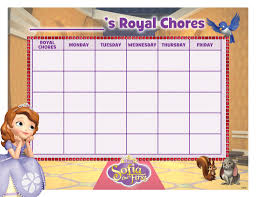 9 Best Photos Of Free Printable Princess Chore Charts