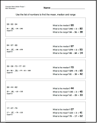 Free Printable Math Worksheets For Finding The Mean Median And Range For Mixed Sign N Free Printable Math Worksheets Math Worksheets Printable Math Worksheets