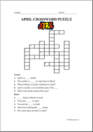 Crossword April A Crossword Puzzle With An April Theme Crossword Puzzles Crossword Crossword Puzzle