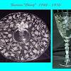 Hand cut american brilliant plate deep cut by hawkes in nelson pattern.this abp cut glass antique plate is in very good condition.no chips. 1