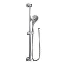 Moen 4 Spray Eco Performance Handheld Handshower With Slide Bar In Chrome 3667ep The Home Depot Hand Held Shower Moen Slide Bar