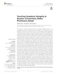 Generic structure pada jenis teks bahasa inggris adalah pola susunan paragraf yang dipakai penulis dalam menuangkan ide dan pikirannya pada wacana yang ditulisnya. Pdf Teaching Academic Integrity In Quebec Universities Roles Professors Adopt