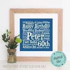 60th birthday gifts for men mug, funny, zazzle. Personalised 60th Birthday Gift Word Art Framed Print Etsy 60th Birthday Gifts Unique 60th Birthday Gift 60th Birthday