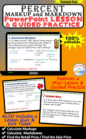Percent Markup And Markdown Powerpoint Lesson And Guided Practice Digital In 2020 Guided Practice Powerpoint Lesson Lesson