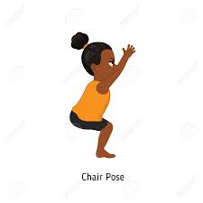 Below is a list of basic chair yoga poses, which are ancient yoga poses that have been adapted to practice using a chair. Child Doing Yoga Chair Yoga Pose Cartoon Style Illustration Royalty Free Cliparts Vectors And Stock Illustration Image 121826842
