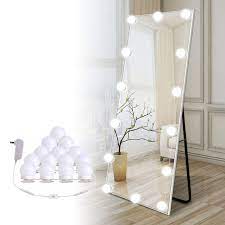 Maybe you would like to learn more about one of these? Hollywood Led Vanity Lights Strip Kit With 14 Dimmable Light Bulbs For Full Body Length Mirror And Bathroom Wall Mirror Plug In Mirror Lights With Power Supply White No Mirror Included Buy