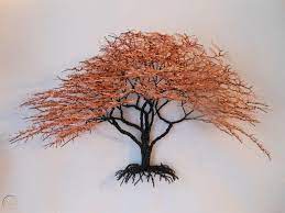 Stone art gallery on twitter twisted copper wire tree. Wire Tree Home Decor Metal Wall Art Sculpture Bonsai Nature Us Artist Accents 1807467573