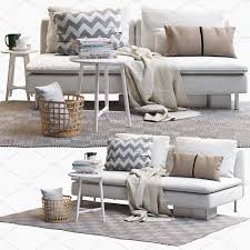 Two Seat Sofa 3d Model Ikea Sofa Ikea Soderhamn Soderhamn