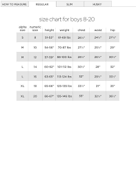 55 Rational Boys Husky Pants Size Chart