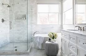 Carrara marble contains metallic particles inside the stone, and over time water from the shower will penetrate the marble surface and rust the metallic components of the stone. Why Marble Might Be Wrong For Your Bathroom