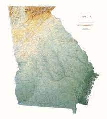 This tool allows you to look up elevation data by searching address or clicking on a live google map. Georgia Elevation Tints Map Wall Maps