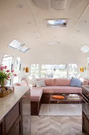 Tour A Tiny Blush Pink Airstream Designed By The Modern Caravan Airstream Living Airstream Interior Home