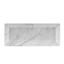 Style with a tray filled with magazines and a bouquet of roses or use as a place to put down your drinks and snacks on while you lounge on the couch after a long day. Marble Effect Melamine Sandwich Platter 2 Pack George At Asda
