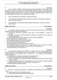 Bac 2018 Biologie Modele De Subiecte Si Barem La Biologie La Bacalaureat 2018