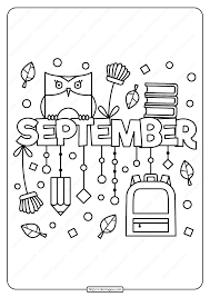 We hope you enjoy our online. Free Printable September Pdf Coloring Page
