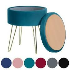 Find great deals on ebay for dressing table stool. Aria Velvet Storage Footstool Ottoman Footrest Makeup Dressing Table Stool Ebay