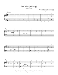 Now you can play one of the beatles' greatest hits of all time! Let It Be Melody By The Beatles Piano Sheet Music Rookie Level
