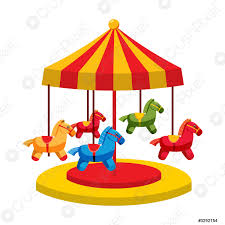Dibujos de ferias animadas / imágenes: Carrusel Con Icono De Caballos Estilo De Dibujos Animados Vector De Stock Crushpixel