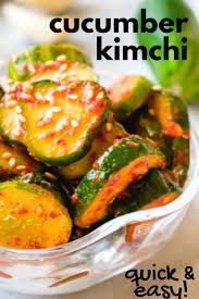 Quick Vegan Cucumber Kimchi Kimchi Recipe Easy Korean Side Dishes Cucumber Kimchi