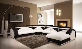Black And White Leather Sectional Modern White And Black Leather Sectional Sofa With Headrests Best Leather Sofa Leather Sectional Sofas Sofa Design
