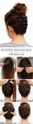 Lulus How To Reverse Braided Bun Hair Tutorial Lulus Com Fashion Blog Diy Hairstyles Hairstyle Long Hair Styles