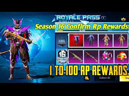 Season 16 Royal Pass 1 To 100 Rp Rewards Pubg Mobile Season 16 1 To 100 Royal Pass Confirm Leaks Youtube