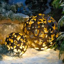 Metall Kugel Weihnachtssterne 50 Cm Metall Braun