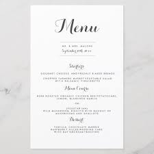 Create Your Own Paper Sheet Zazzle Com In 2020 Wedding Dinner Menu Wedding Dinner Wedding Table Menus