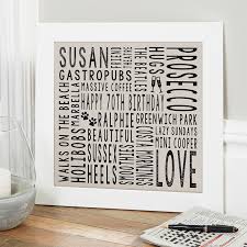 The best 70th birthday gifts are hard to come by. Personalised 70th Birthday Word Art Gifts For Her Chatterbox Walls