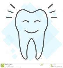 Dazu gehören durchmesser und höhen: Lachelnder Zahn Zeichnen Dunn Ikone Stomatologie Vektor Abbildung Illustration Von Gesundheit Molar 110376080