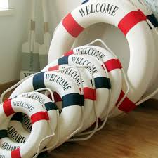 This cloth life ring is for decoration only and is approximately 13. Life Ring Nautical Life Preserver Lifebuoy Boat Hanging Home Wall Decor Sd