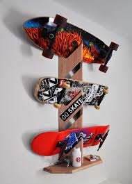 Skateboard Display Rack By Thwooddesign On Etsy 45 00 Cool Looking Skateboard Snowboard Rack Thwooddes Skateboard Display Skateboard Room Skateboard Rack