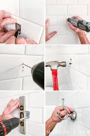 How To Drill Into Tile To Hang Things Maison De Pax In 2020 Towel Hooks Bathroom Towel Hooks His And Hers Towels