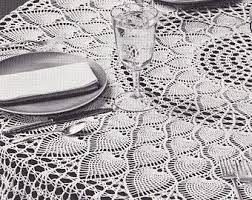 Oct 25, 2018 · many of the pattern makers also have more complex patterns for sale. Crochet Pineapple Tablecloth On Etsy A Global Handmade And Vintage Marketplace Pineapple Crochet Crochet Tablecloth Pattern Crochet Bedspread